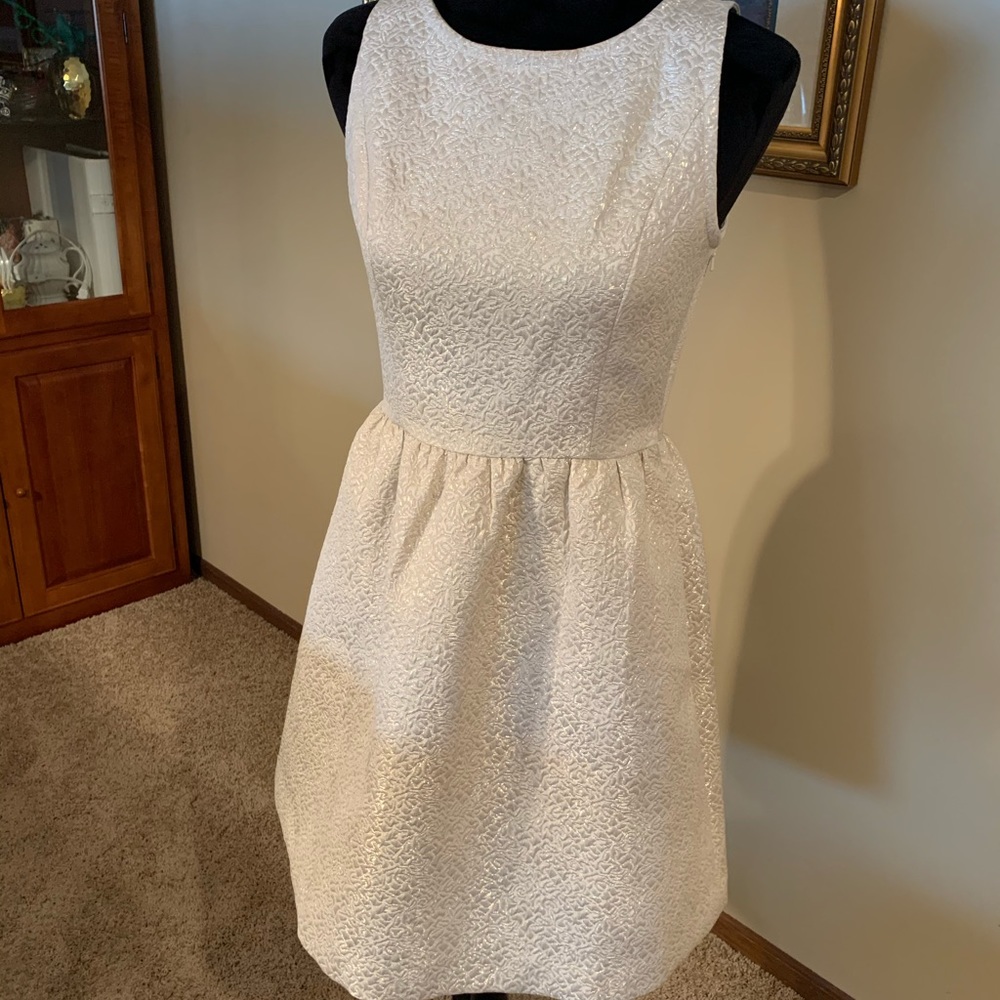 Frenchi Ivory and gold dress